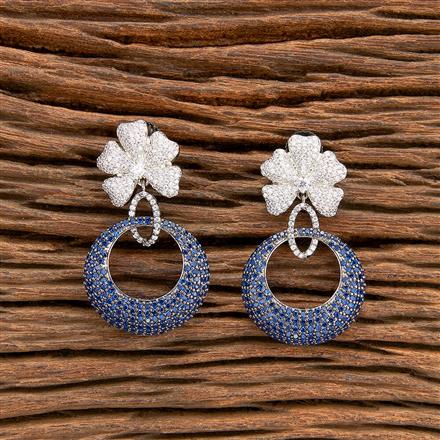 Cz Classic Earring With Black Plating