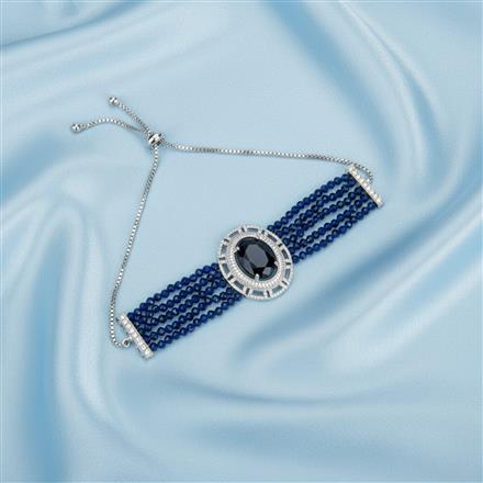 Cz Classic Bracelet With Rhodium Plating