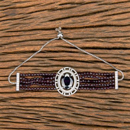 Cz Classic Bracelet With Rhodium Plating