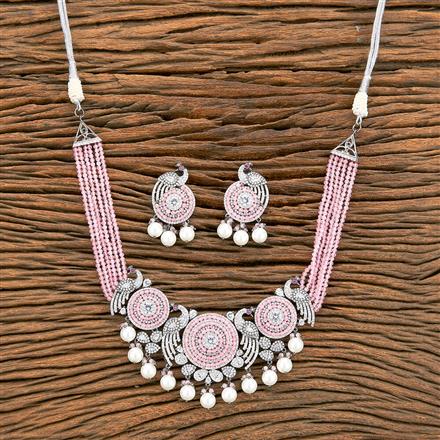 Cz Choker Necklace With Black Plating