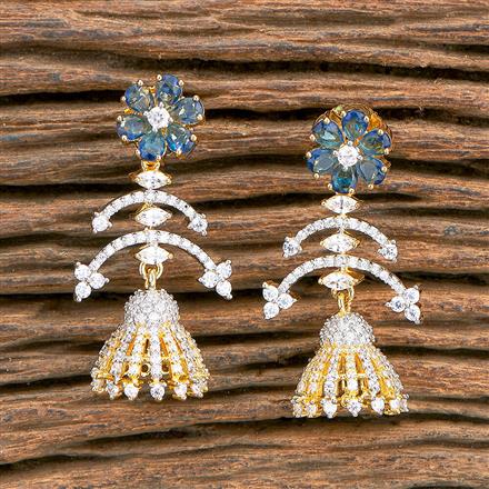 Cz Classic Earring With 2 Tone Plating