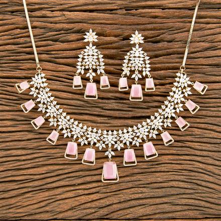 Cz Classic Necklace With Gold Plating