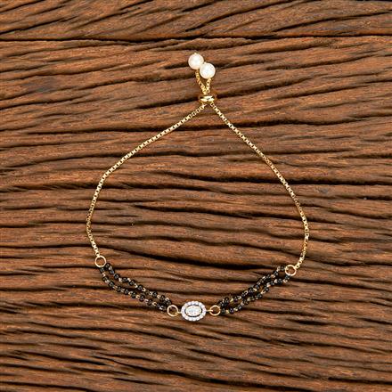 Cubic Zirconia Moti Bracelet With 2 Tone Plating
