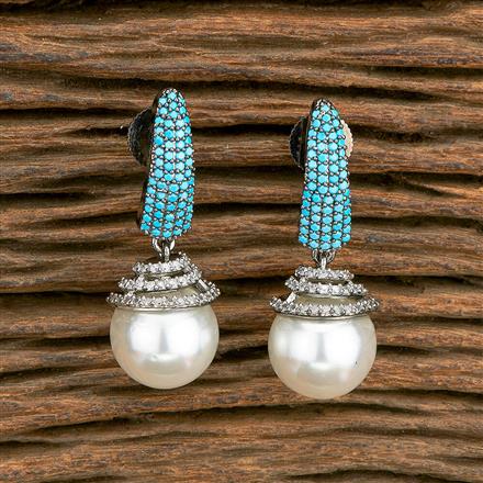 Cubic Zirconia Nano Earring With Black Plating