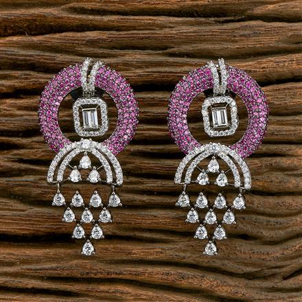 Cubic Zirconia Classic Earring With Black Plating