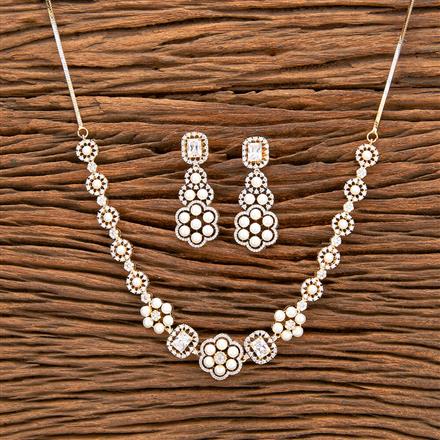 Cubic Zirconia Classic Necklace With 2 Tone Plating