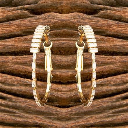 Cubic Zirconia Classic Bali With Gold Rhodium Plating