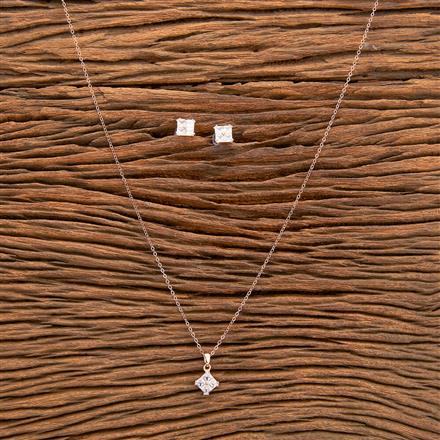 Cubic Zirconia Delicate Pendant Set With Rose Gold Rhodium Gold Plating
