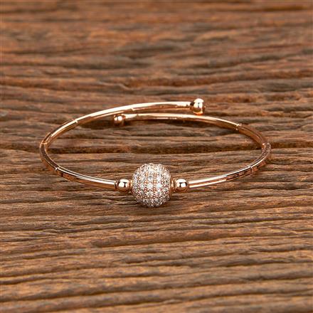 Cubic Zirconia Delicate Kada With Rose Gold Rhodium Gold Plating
