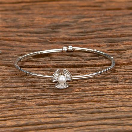 Cubic Zirconia Delicate Kada With Rose Gold Rhodium Gold Plating