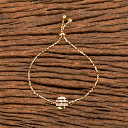 Cubic Zirconia Adjustable Bracelet With Rose Gold Rhodium Gold Plating