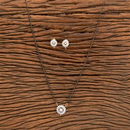 Cubic Zirconia Delicate Mangalsutra With 2 Tone Plating