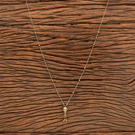 Cubic Zirconia Dokiya Mangalsutra With Gold Plating