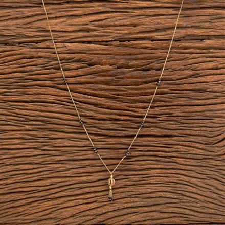 Cubic Zirconia Delicate Mangalsutra With Gold Plating