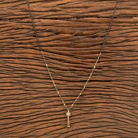 Cubic Zirconia Dokiya Mangalsutra With Gold Plating