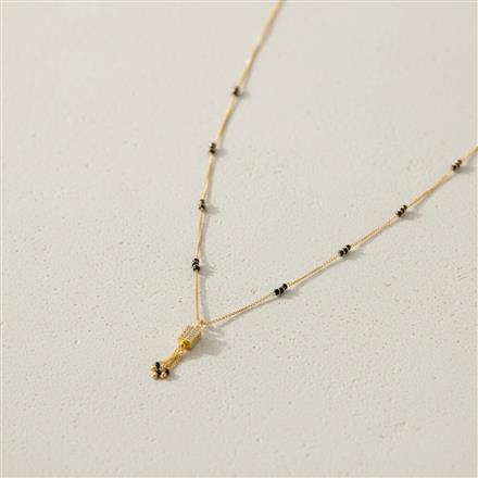 Cubic Zirconia Dokiya Mangalsutra With Gold Plating