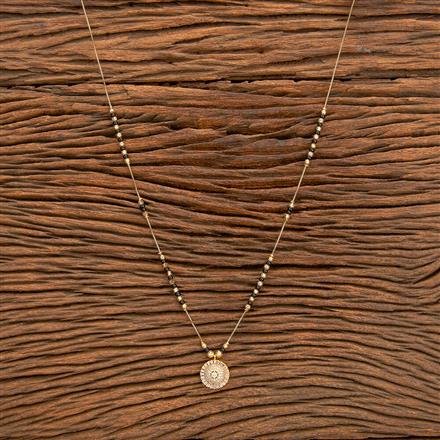 Cubic Zirconia Delicate Mangalsutra With Gold Plating