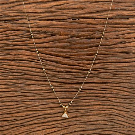 Cubic Zirconia Dokiya Mangalsutra With Gold Plating