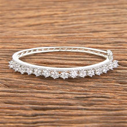 Cubic Zirconia Delicate Kada With Gold Rhodium Plating