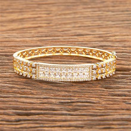 Cubic Zirconia Classic Kada With Gold Plating