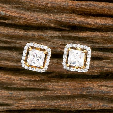 Cubic Zirconia Delicate Tops With 2 Tone Black Rhodium Plating