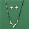 Cz Classic Mangalsutra With 2 Tone Rhodium Plating