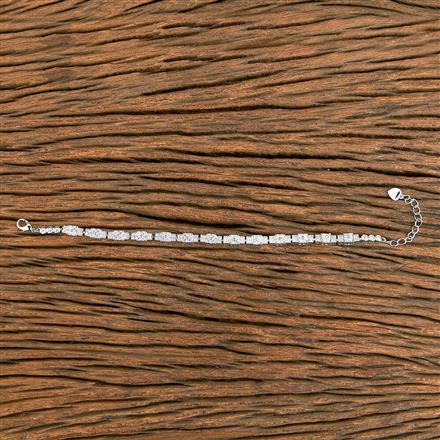 American Diamond Classic Bracelet With Rhodium 2 Tone Plating
