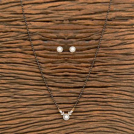 American Diamond Delicate Mangalsutra With 2 Tone Plating