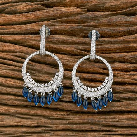 American Diamond Classic Earring With Rhodium Plating