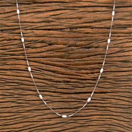 American Diamond Delicate Chain With Rhodium Plating
