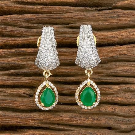 American Diamond Classic Earring With 2 Tone Plating