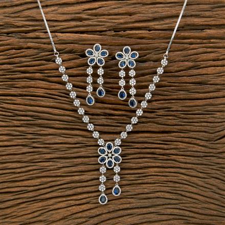 Cubic Zirconia Classic Necklace With Rhodium Plating
