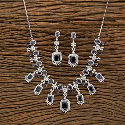 Cubic Zirconia Classic Necklace With Rhodium Plating