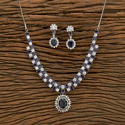 Cubic Zirconia Classic Necklace With Rhodium Plating