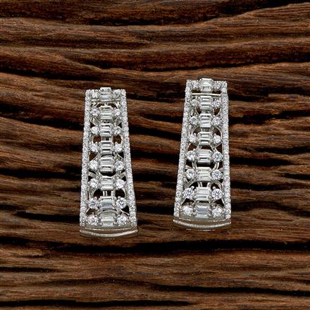 Cz Classic Bali With Rhodium 2 Tone Plating