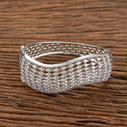 Cz Classic Kada With Black Rhodium 2 Tone Plating