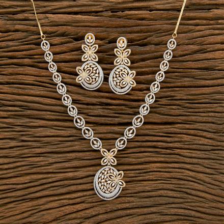 Cubic Zirconia Classic Necklace With 2 Tone Plating