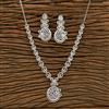 Cubic Zirconia Classic Necklace With Rhodium Plating