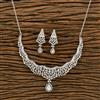 Cubic Zirconia Classic Necklace With Rhodium Plating