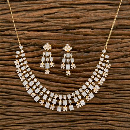 Cubic Zirconia Classic Necklace With 2 Tone Plating