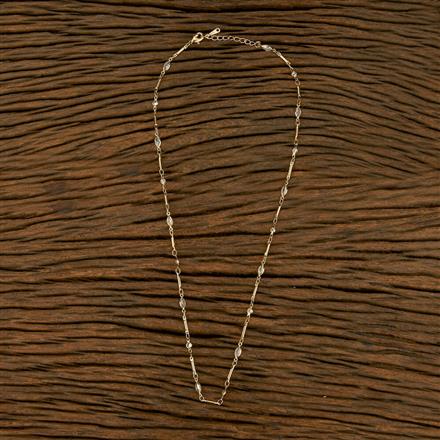 Cubic Zirconia Delicate Chain With Rhodium Gold Plating