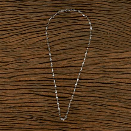 Cubic Zirconia Delicate Chain With Rhodium Gold Plating