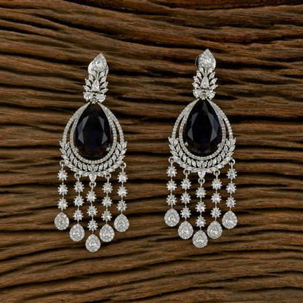 Cubic Zirconia Classic Earring With Rhodium Plating