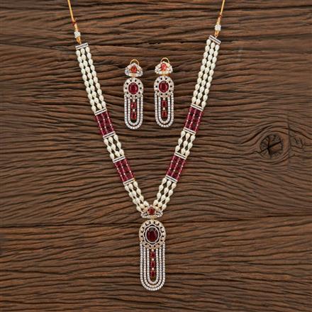 Cz Bandhai Mala Necklace With 2 TonePlating