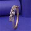 Cz Classic Kada With Rhodium 2 Tone Plating