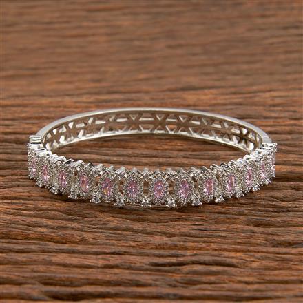 Cz Delicate Kada With Rhodium Plating