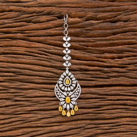 Cz Classic Tikka With Rhodium Plating