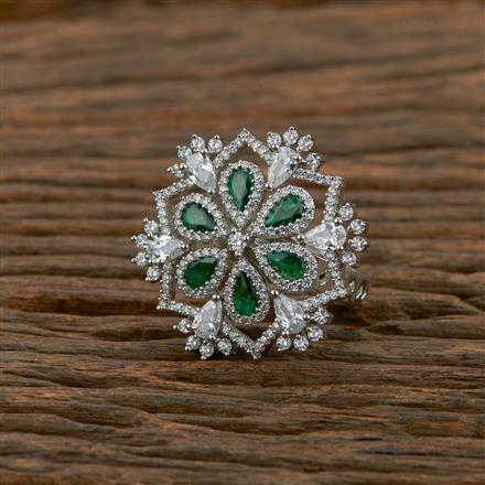 Cz Adjustable Ring With Rhodium Plating