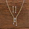 Cz Classic Necklace With Rhodium Plating