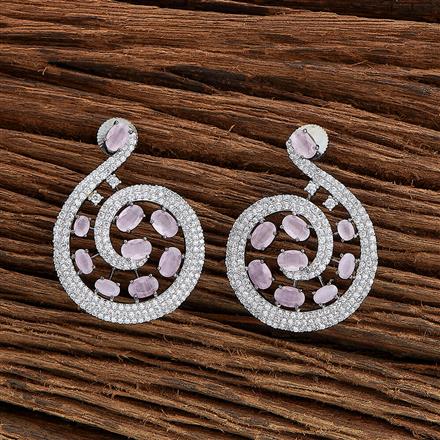 Cz Classic Earring With Black Plating
